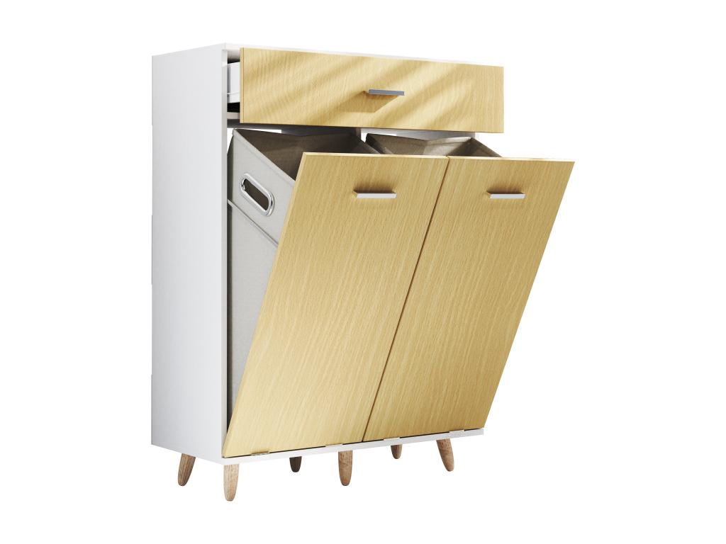 White Fabric Wardrobe