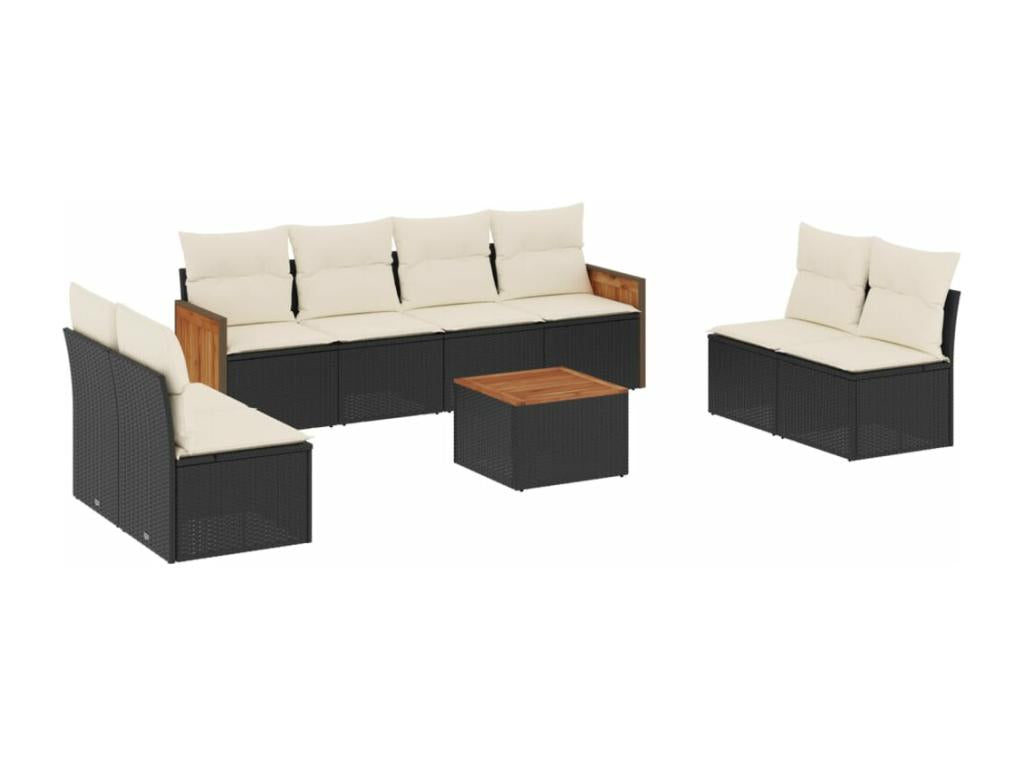 Black Woven Resin Wicker Outdoor Furniture Set - dlz1766461301703
