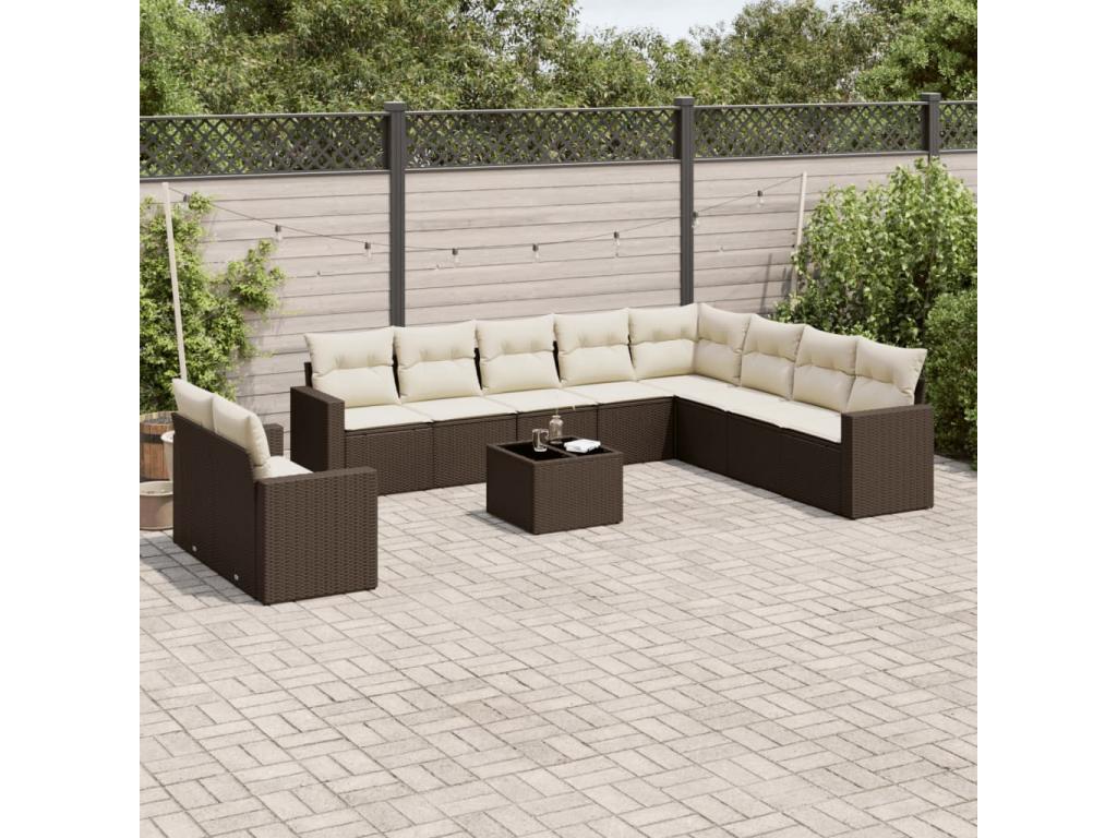 Brown Woven Resin Wicker Outdoor Furniture Set - dlz1766461598547