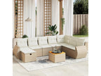 Beige Woven Resin Wicker Outdoor Furniture Set