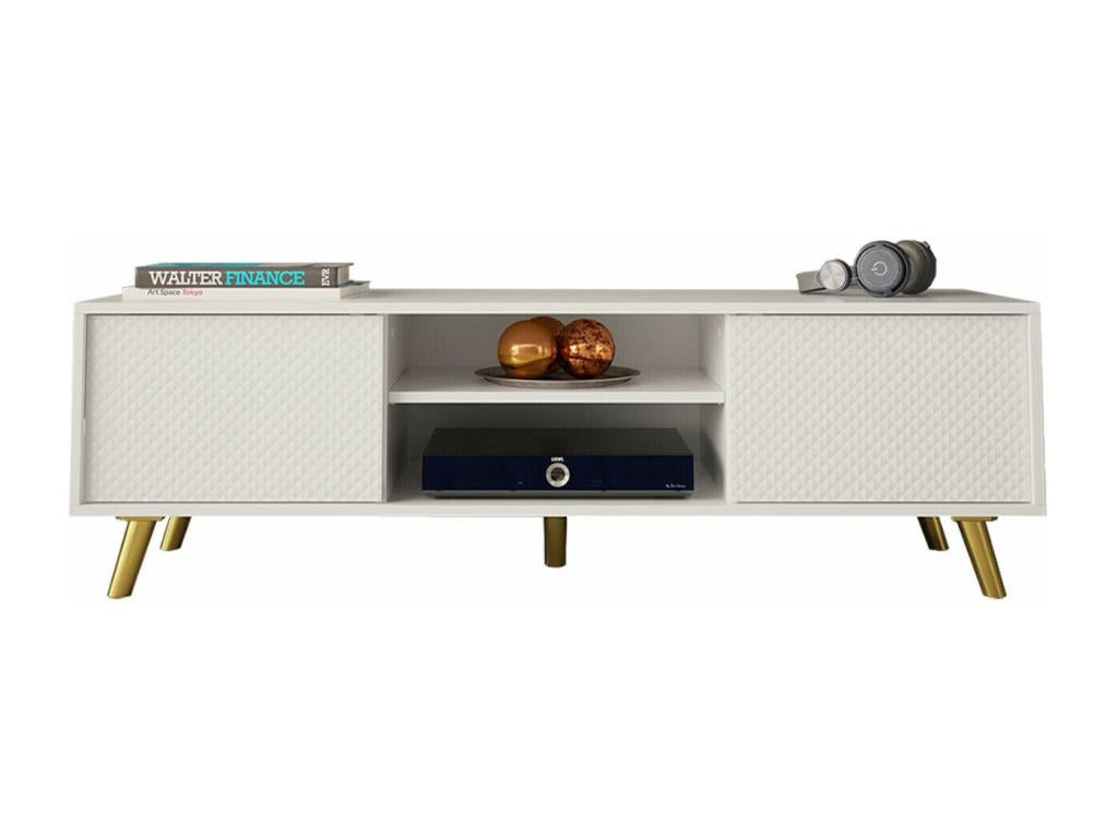 White TV Stand, 140 x 42 x 40 cm