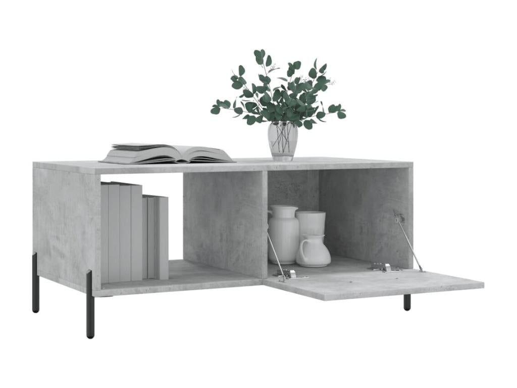 Gray Engineered Wood Coffee Table, 90 x 50 x 40 cm