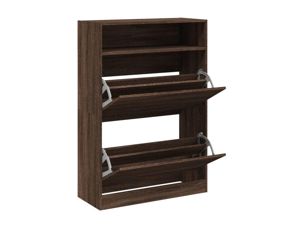 Brown Oak Wood Wardrobe - dlz1766461438397
