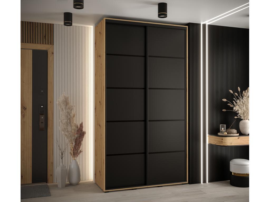 Black Wardrobe, 130 x 45 x 235.2 cm