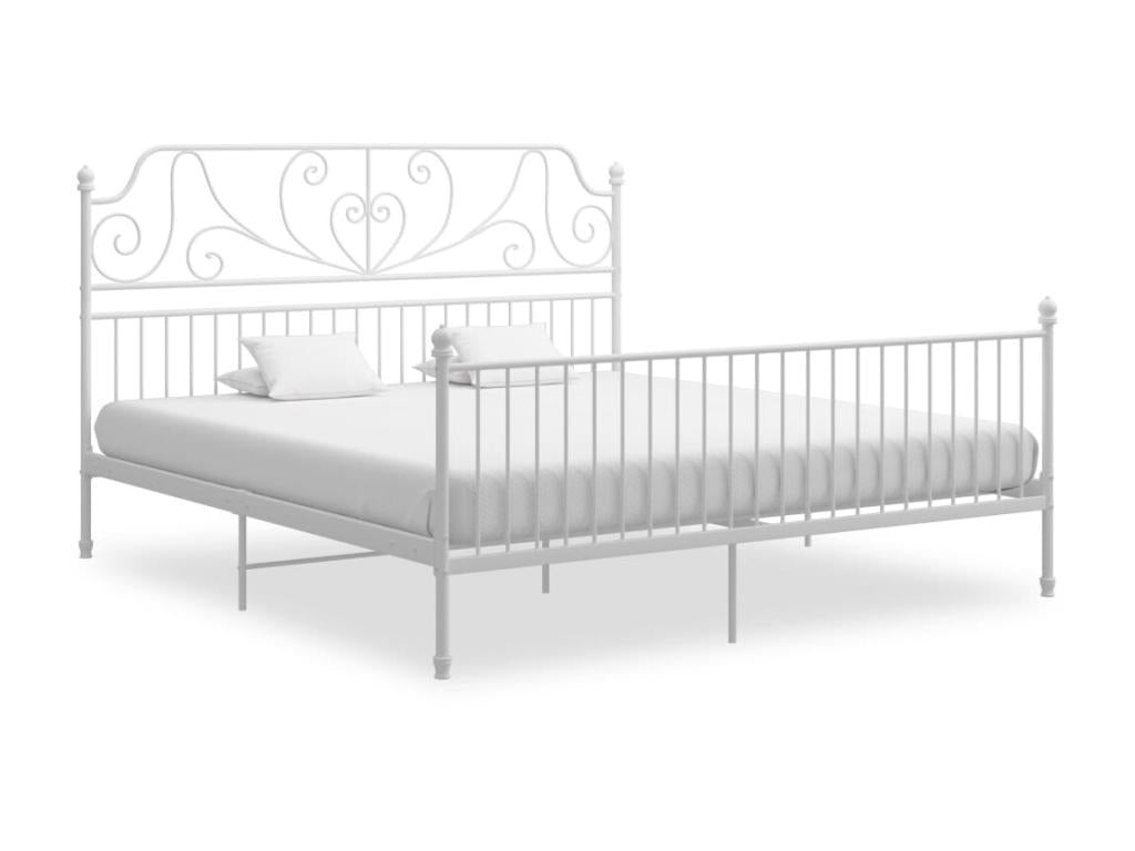 White Metal Bed, 180 x 200 cm