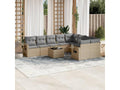 Beige Woven Resin Wicker Outdoor Furniture Set - dlz1766461074298