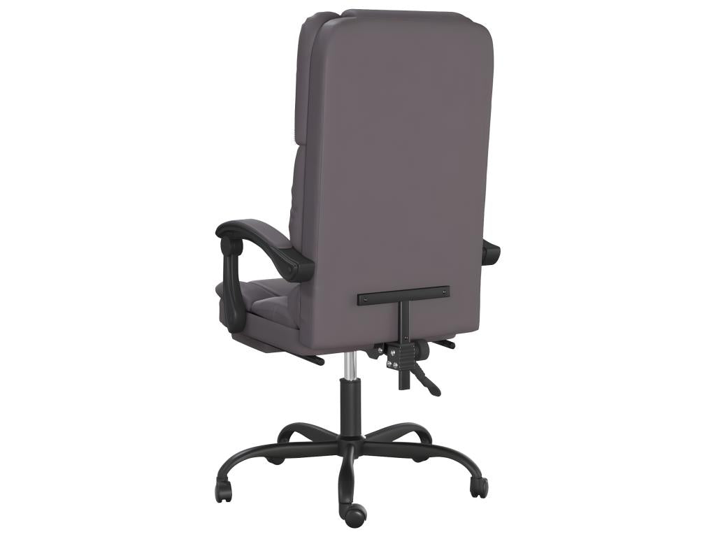 Gray Faux Leather Accent Chair