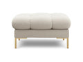 Beige Fabric Ottoman, 60 x 60 x 41 cm