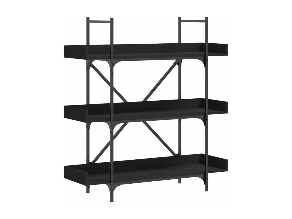 Black Engineered Wood Bookcase, 100 x 33 x 108.5 cm