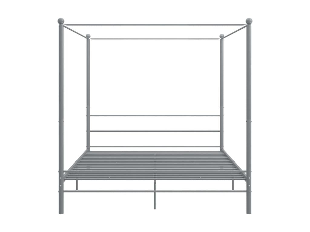 Gray Metal Bed Frame, 180 x 200 cm