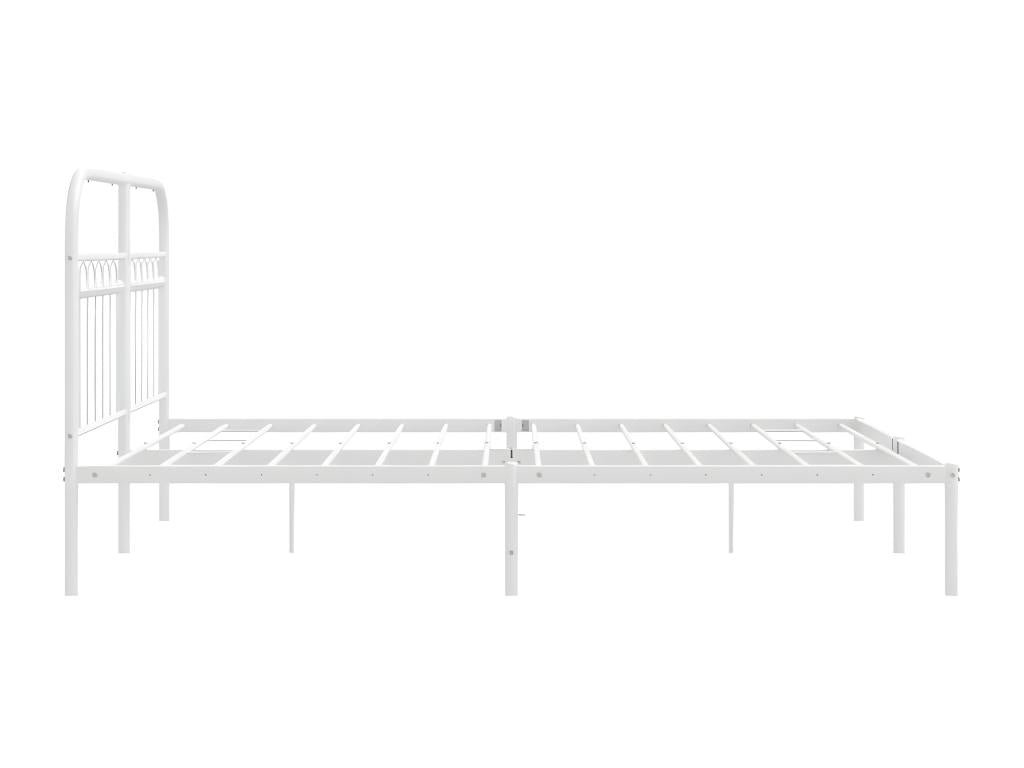 White Metal Bed Frame, 140 x 190 cm
