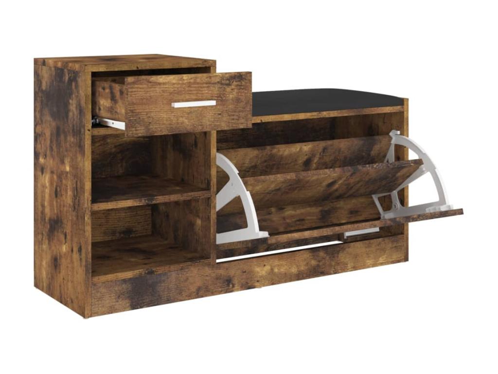 Natural Oak Wood Bench, 94.5 x 31 x 57 cm