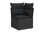 Black Woven Resin Wicker Outdoor Furniture Set - dlz1766461424363