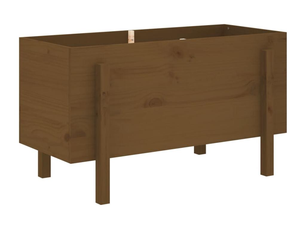Brown Pine Wood Bed, 101 x 50 x 57 cm
