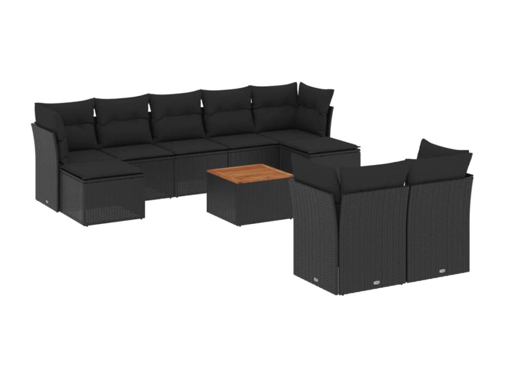 Black Woven Resin Wicker Outdoor Furniture Set - dlz1766461534780