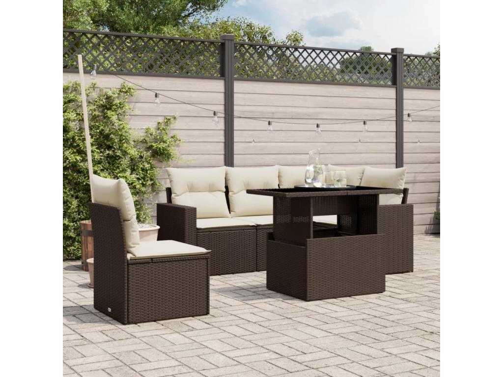 Brown Woven Resin Wicker Outdoor Furniture Set - dlz1766461168992