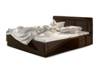 Brown Leather Bed, 160 x 200 cm
