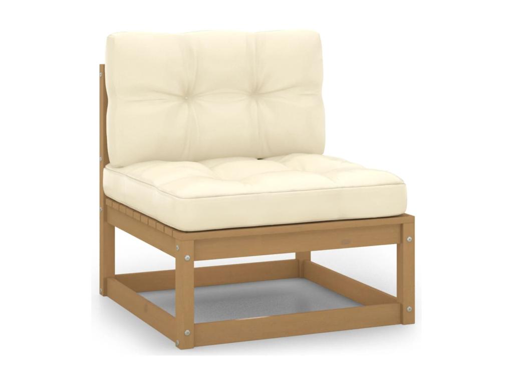 Brown Pine Wood Outdoor Furniture Set
