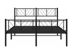 Black Metal Bed Frame, 135 x 190 cm