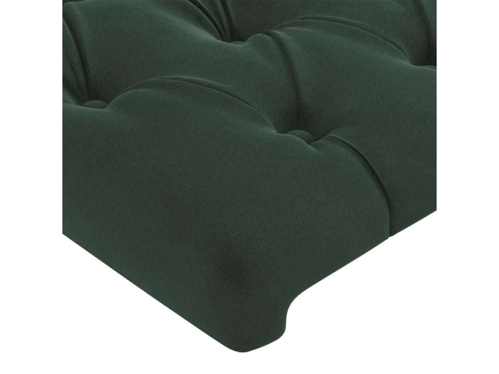 Green Velvet Bed, 80 x 7 x 78 cm