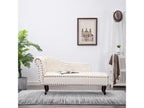 White Faux Leather Lounge Chair
