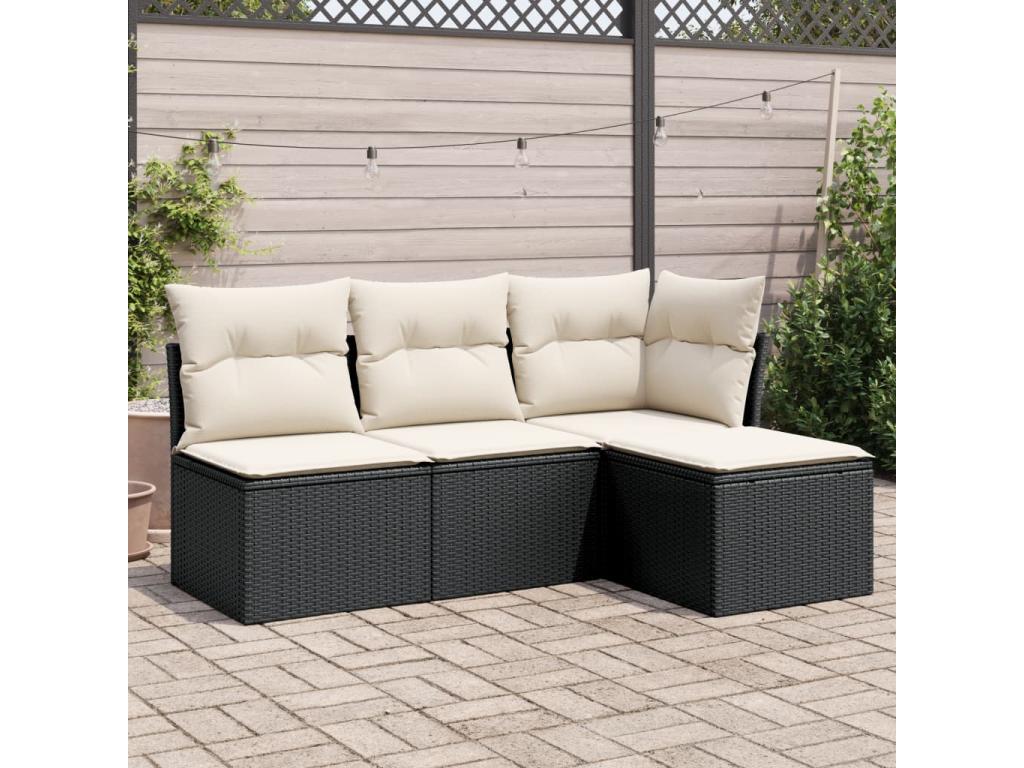 Black Woven Resin Wicker Outdoor Furniture Set - dlz1766461304319