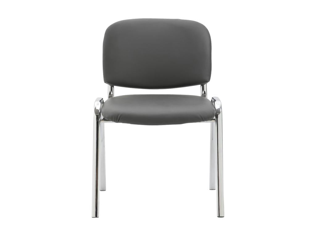 Gray Faux Leather Chair