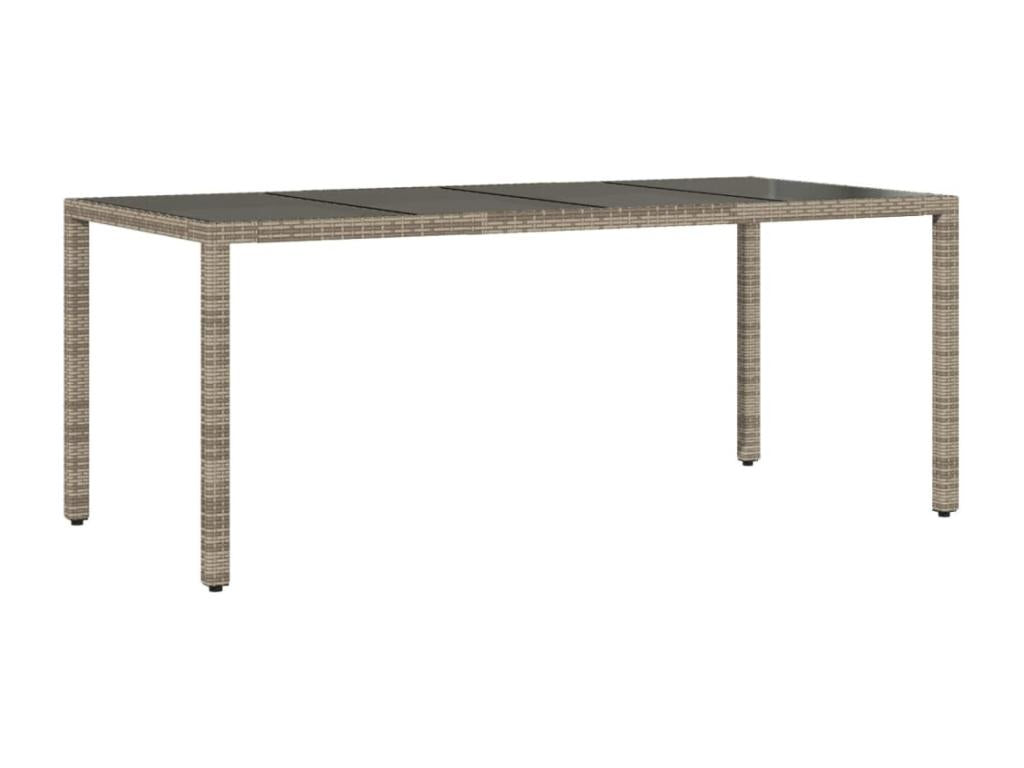 Gray Glass Table, 190 x 90 x 75 cm