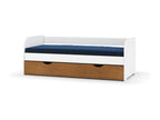 White Solid Wood Bed, 80 x 200 cm