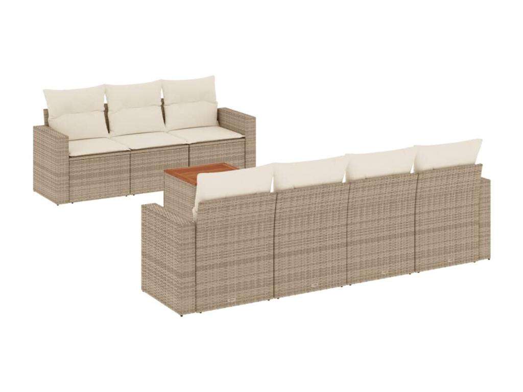 Beige Woven Resin Wicker Outdoor Furniture Set - dlz1766461306533