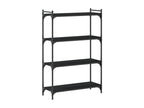 Black Engineered Wood Bookcase, 80 x 30 x 120 cm