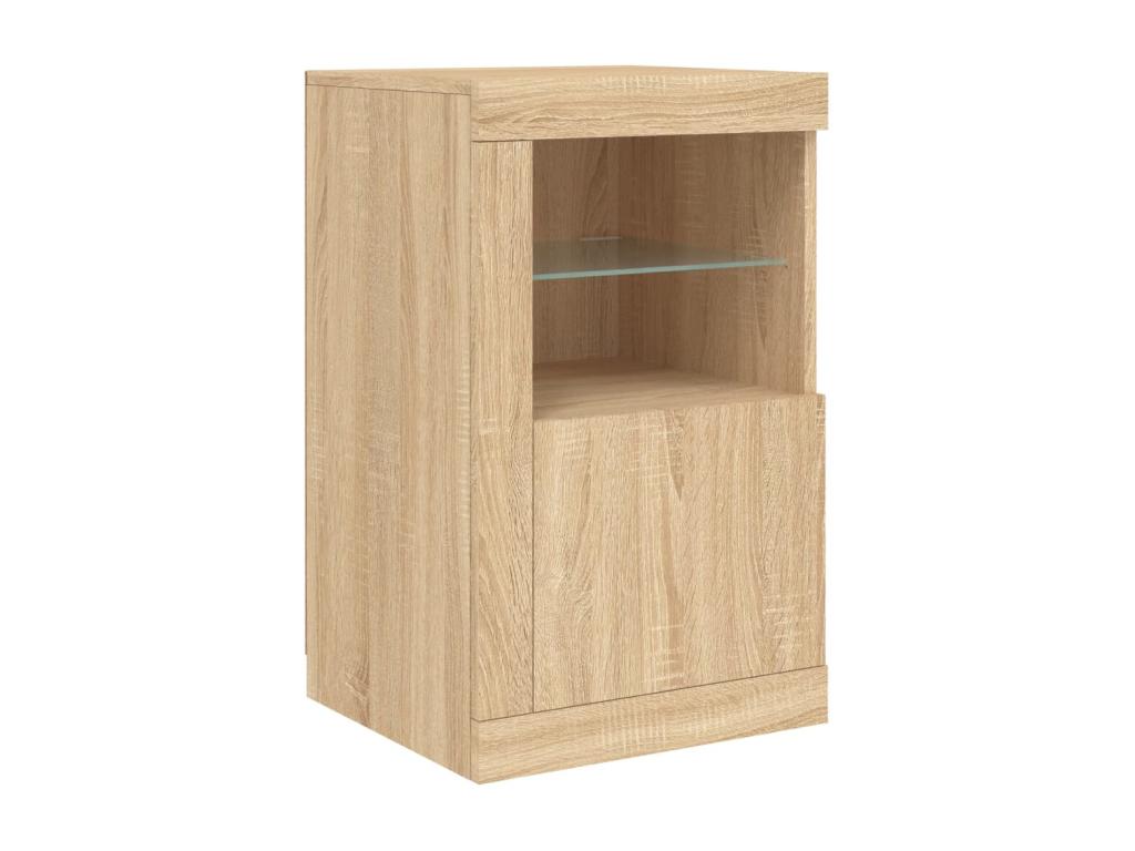 Brown Oak Wood Wardrobe