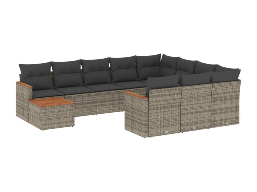 Gray Woven Resin Wicker Outdoor Furniture Set - dlz1766461859042