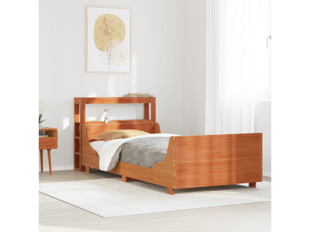 Brown Pine Wood Mattress, 90 x 190 cm