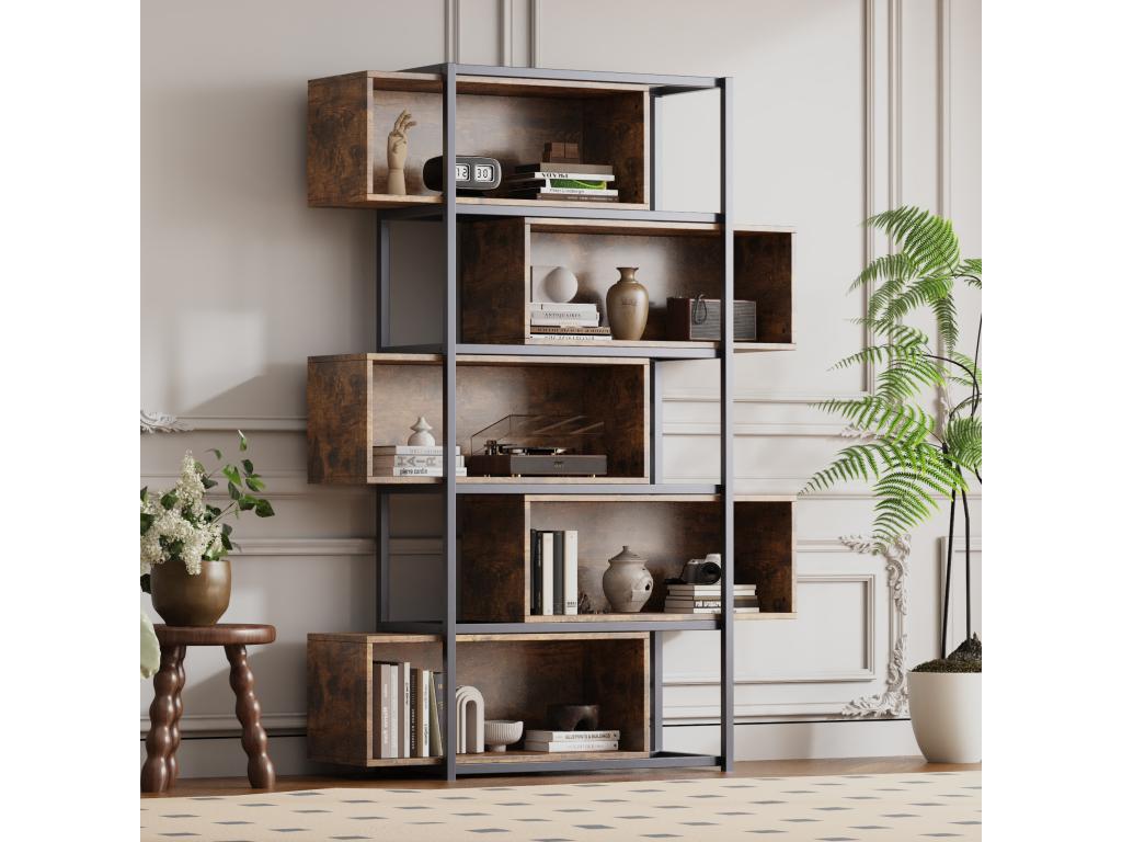 Natural Bookcase, 121 x 35 x 176 cm