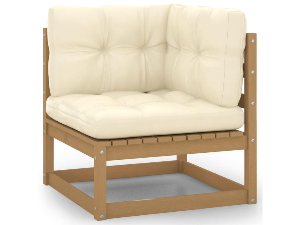 Brown Pine Wood Outdoor Furniture Set