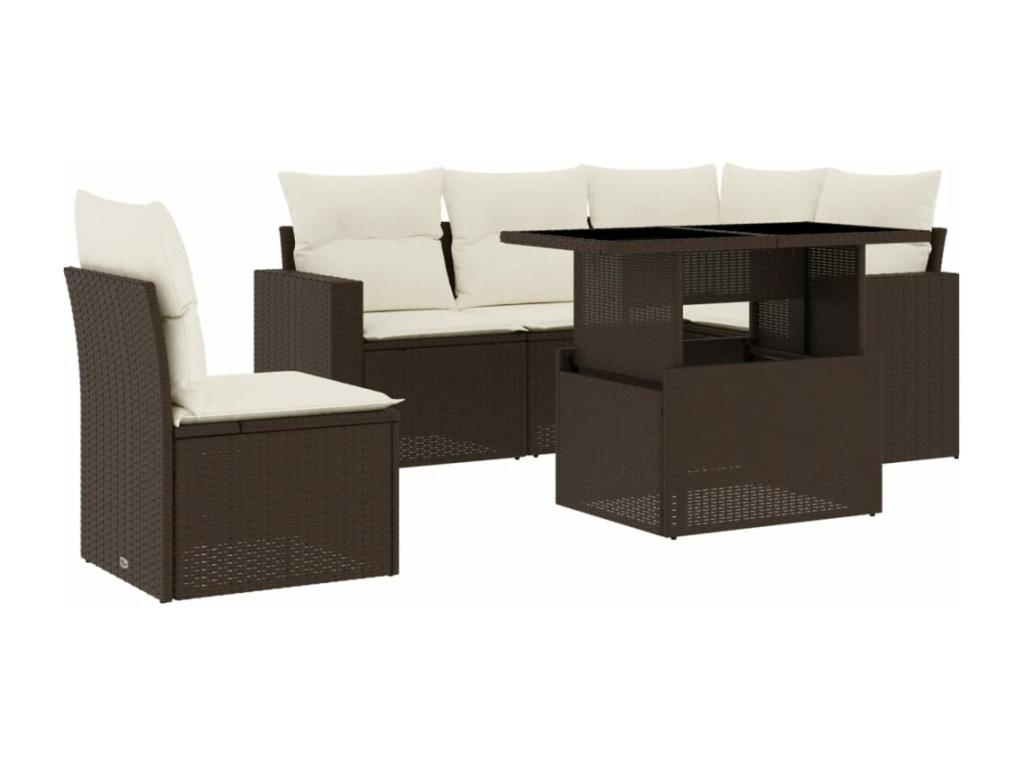 Brown Woven Resin Wicker Outdoor Furniture Set - dlz1766461168992