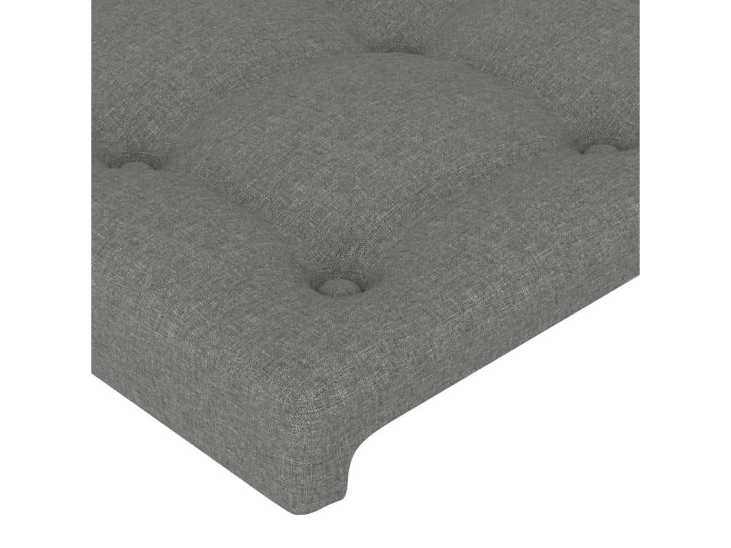 Gray Fabric Bed Frame, 140 x 200 cm