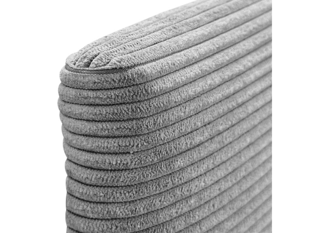 Gray Velvet Bed, 90 x 115 cm