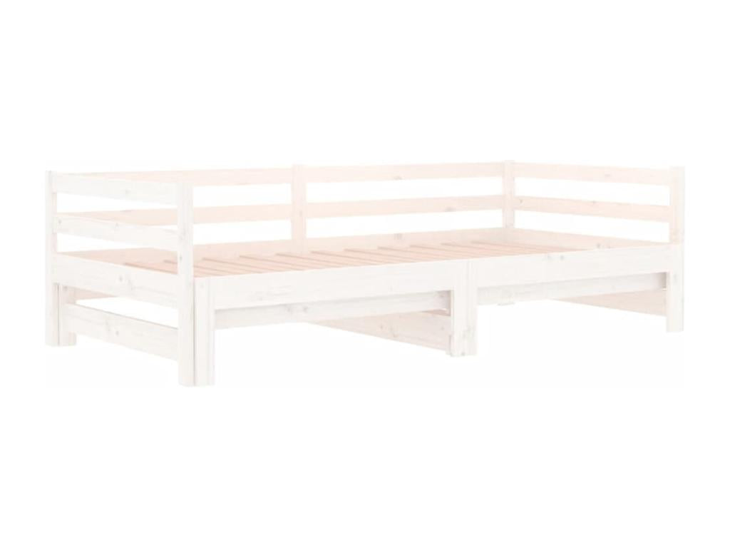 White Pine Wood Bed, 90 x 190 cm