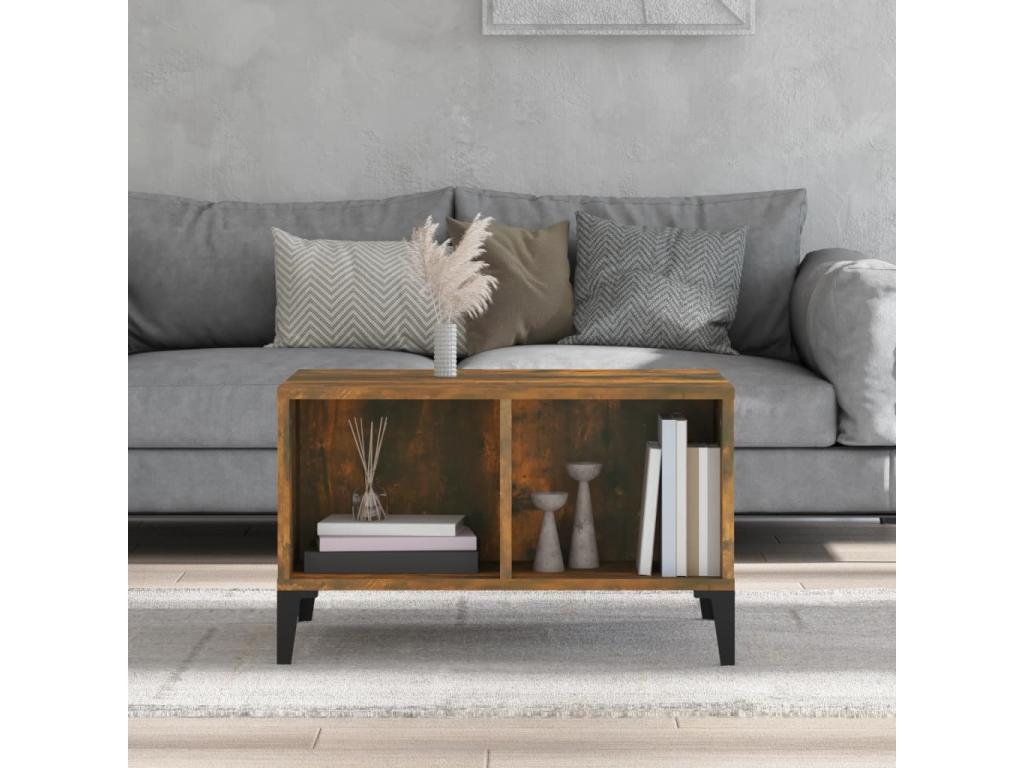 Brown Engineered Wood Coffee Table, 60 x 50 x 36.5 cm