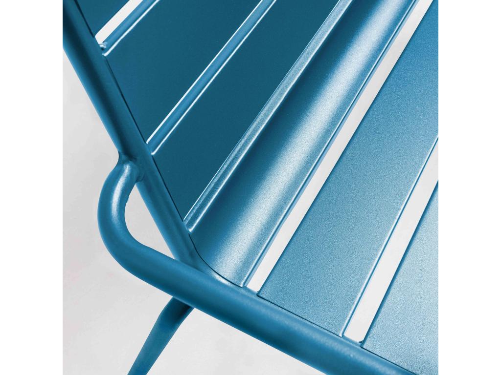 Blue Metal Bench