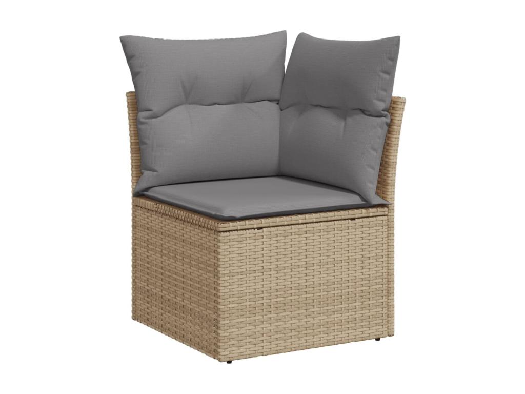 Beige Woven Resin Wicker Outdoor Furniture Set - dlz1766461024309