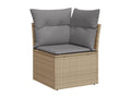 Beige Woven Resin Wicker Outdoor Furniture Set - dlz1766461024309