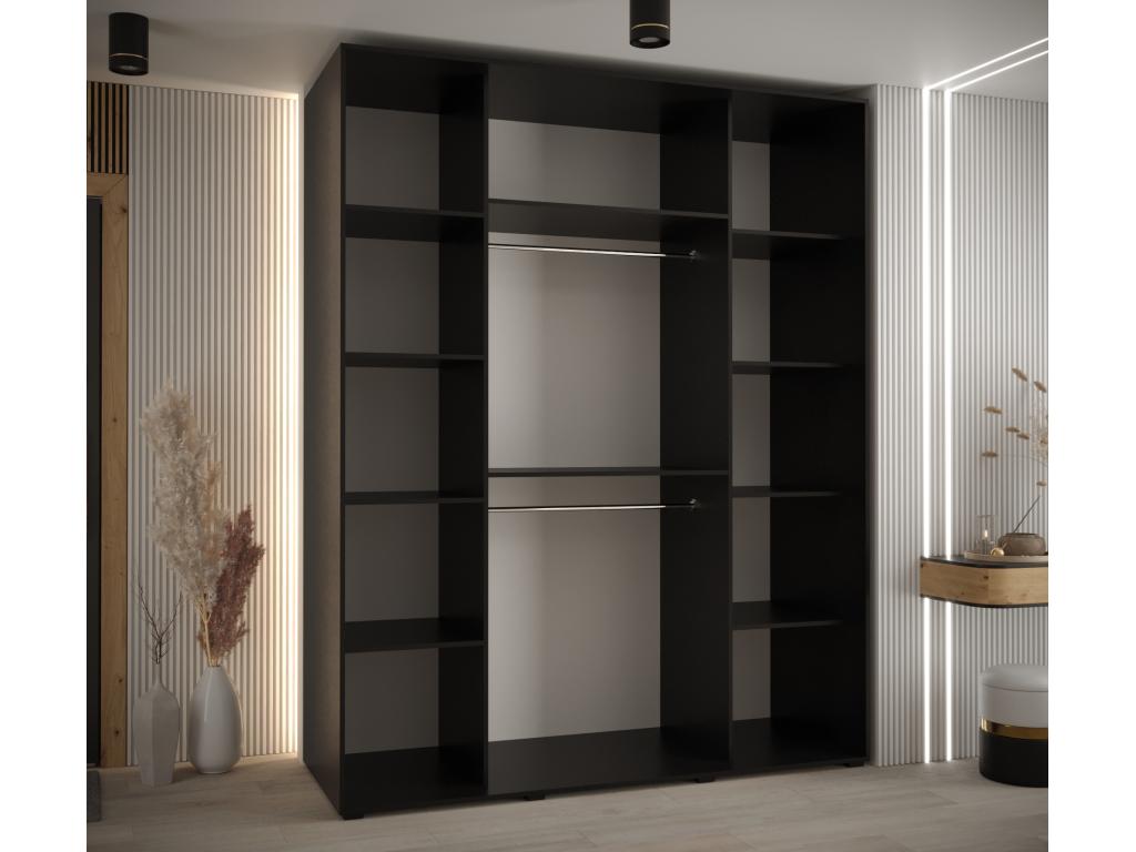 Black Wardrobe, 190 x 60 x 235.2 cm