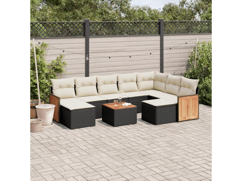 Black Woven Resin Wicker Outdoor Furniture Set - dlz1766461226669