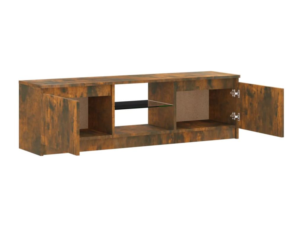 Brown Oak Wood TV Stand, 120 x 30 x 35.5 cm