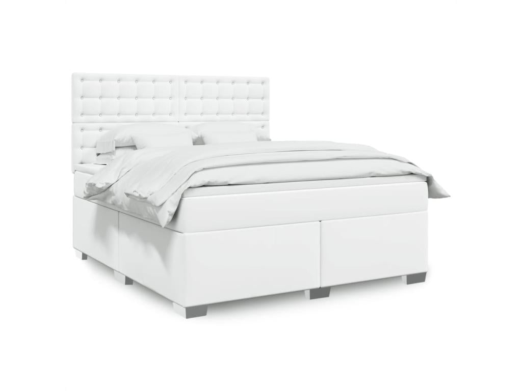 White Faux Leather Mattress, 180 x 200 cm