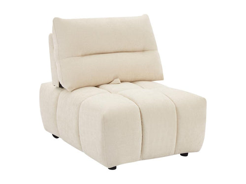 Beige Fabric Accent Chair