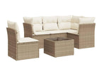 Beige Woven Resin Wicker Outdoor Furniture Set - dlz1766461895666